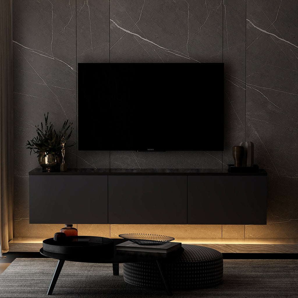 Meubles Tv Néon Lumineux - Anthracite