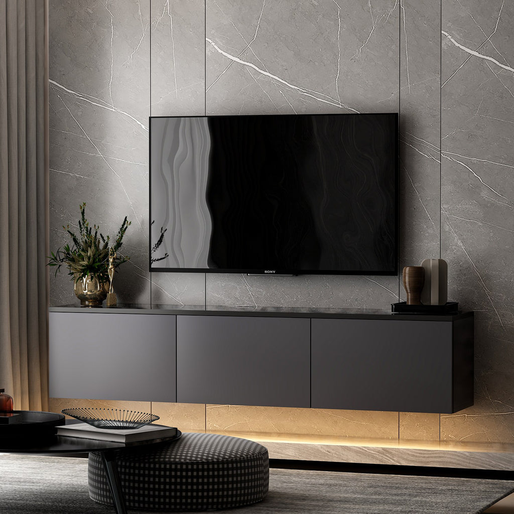 Meubles Tv Néon Lumineux - Anthracite