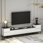Meubles Tv Imaj - Blanc / Noir / Doré