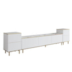 Meubles Tv Imaj - Marbre Blanc / Doré