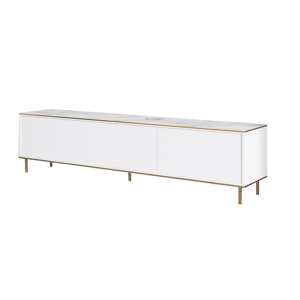 Meubles Tv Imaj - Marbre Blanc / Doré