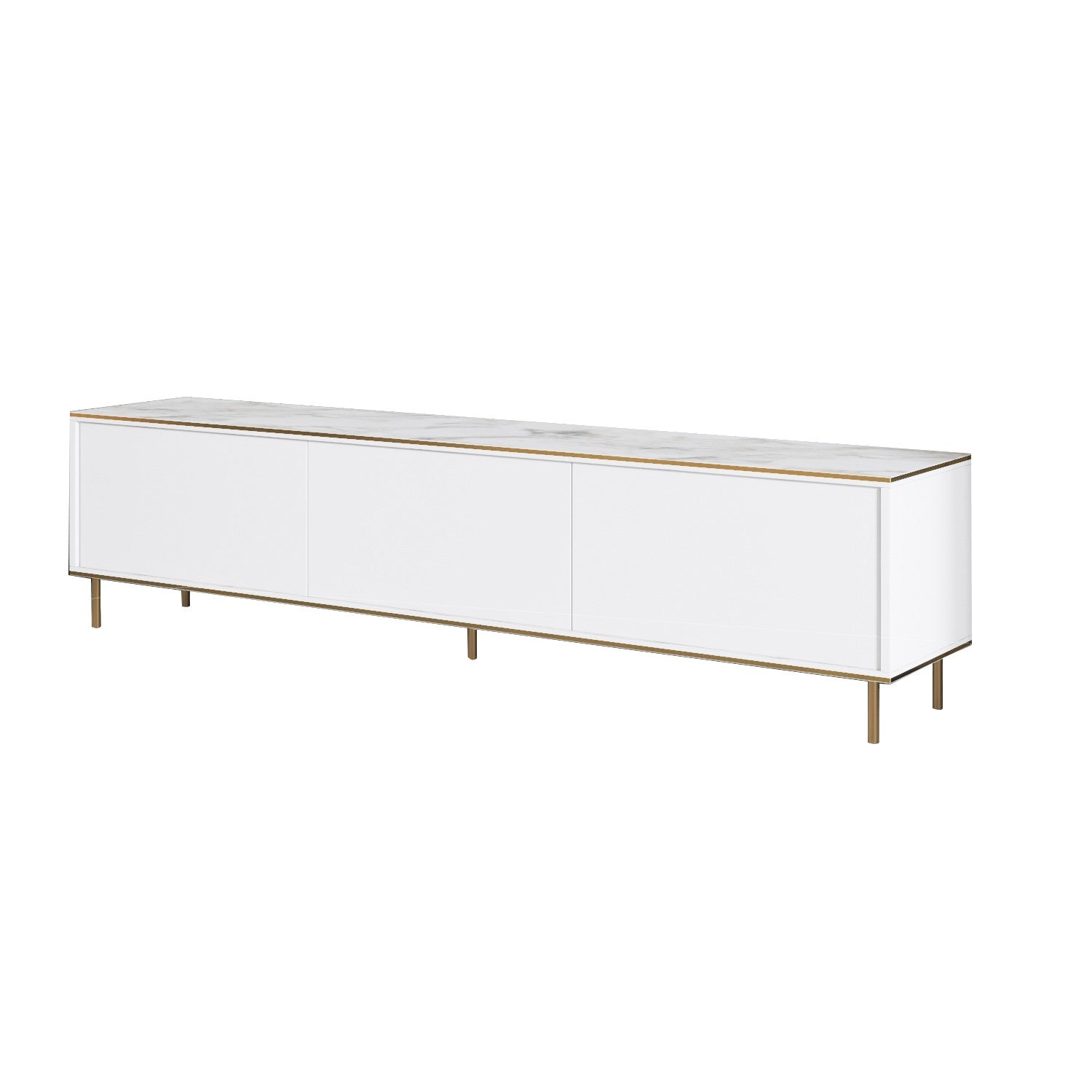 Meubles Tv Imaj - Marbre Blanc / Doré
