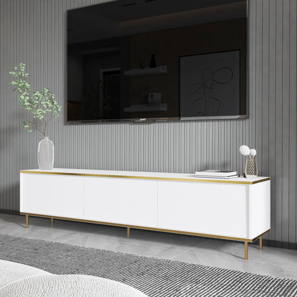 Imaj TV Unit - White / Gold
