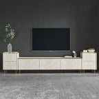 Meubles Tv Imaj - Travertin / Doré