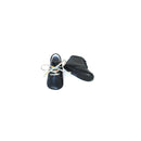 Chaussons Bébé Souples Antidérapants Mini-Arthur - Cuir Marine - Mixte