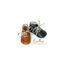 Chaussons Bébé Souples Antidérapants Mini-Arthur - Cuir Marine - Mixte