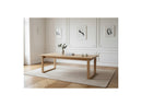 Marin - Set With Oak Color Dining Table + 6 Gabin Armchairs - Corduroy