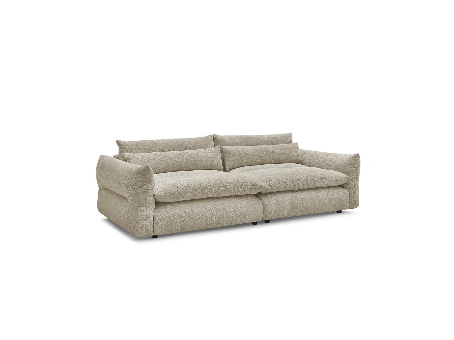 Neil - Canapé Droit Fixe 3 Places - Tissu Texturé