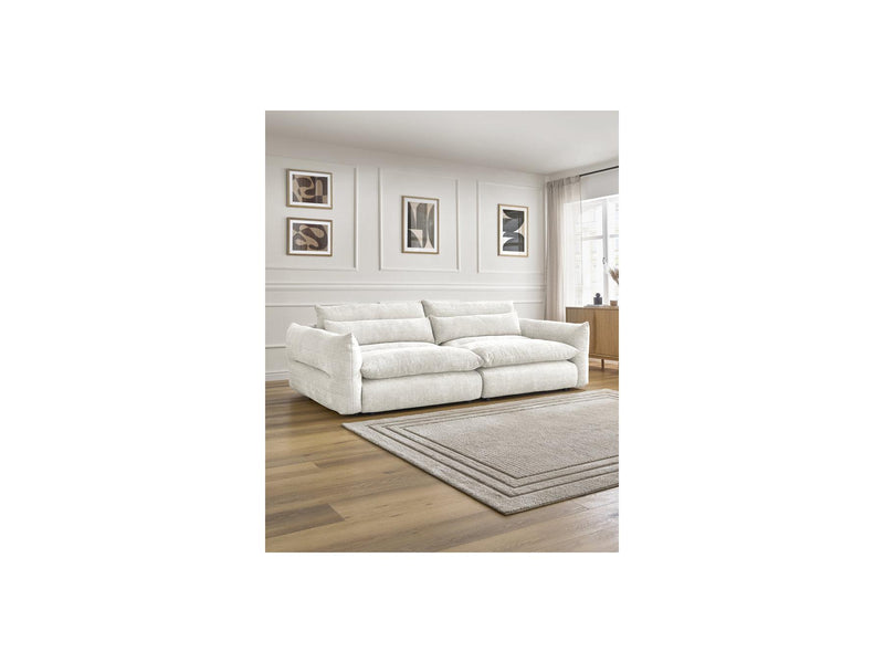 Canapé Droit Fixe 3 Places - Neil - Tissu Texturé