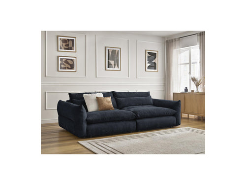 Canapé Droit Fixe 3 Places - Neil - Tissu Texturé