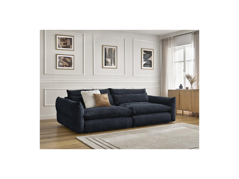 Canapé Droit Fixe 3 Places - Neil - Tissu Texturé