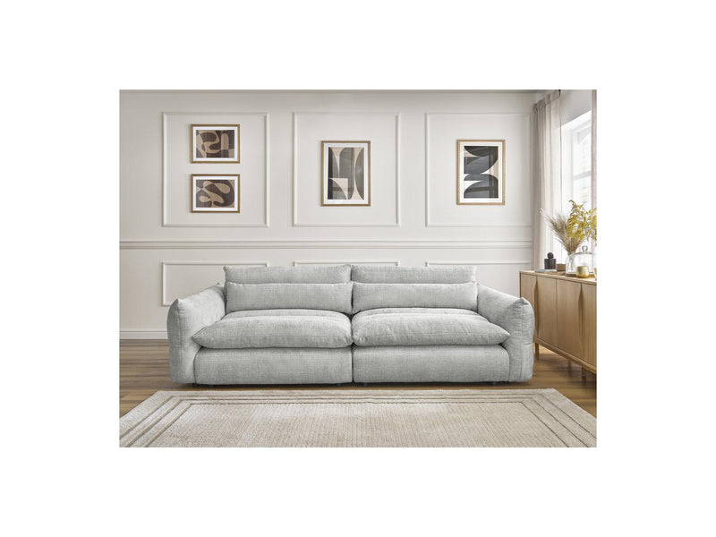 Canapé Droit Fixe 3 Places - Neil - Tissu Texturé