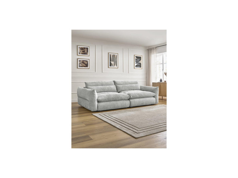 Canapé Droit Fixe 3 Places - Neil - Tissu Texturé