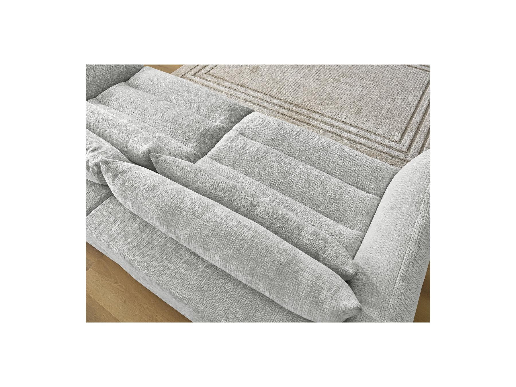 Neil - Canapé Droit Fixe 3 Places - Tissu Texturé