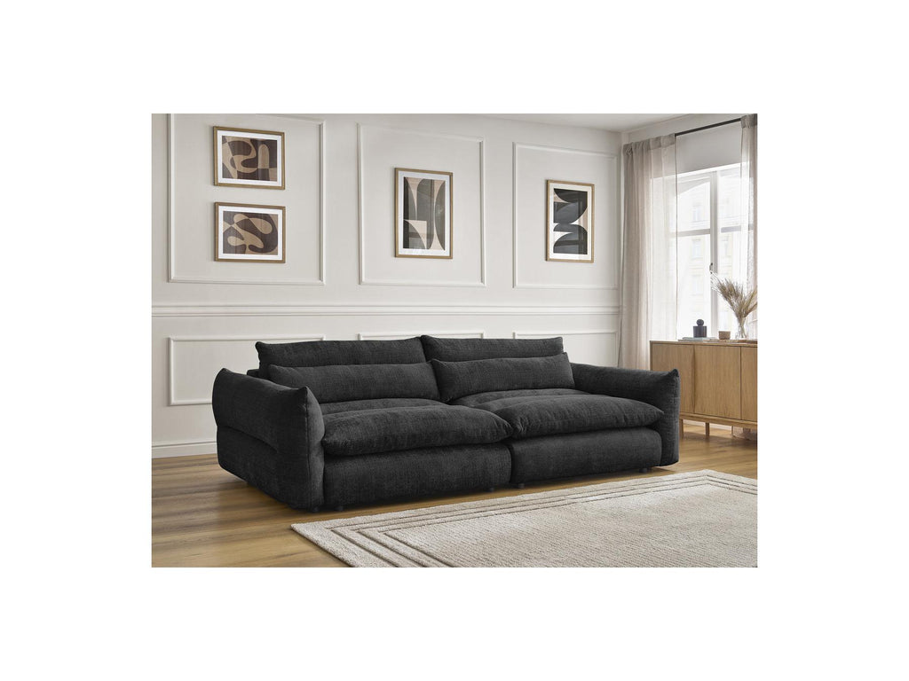Neil - Canapé Droit Fixe 3 Places - Tissu Texturé