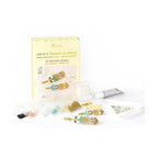 Pink Mustache Kit - Miyuki Bead Weaving - Feather Brooches