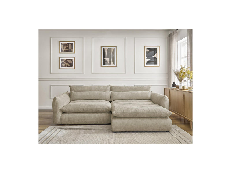 Canapé D'Angle Fixe - Neil - Tissu Texturé - Angle Droit