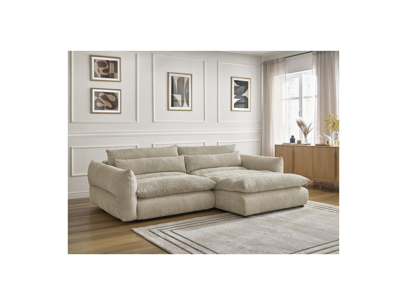 Canapé D'Angle Fixe - Neil - Tissu Texturé - Angle Droit