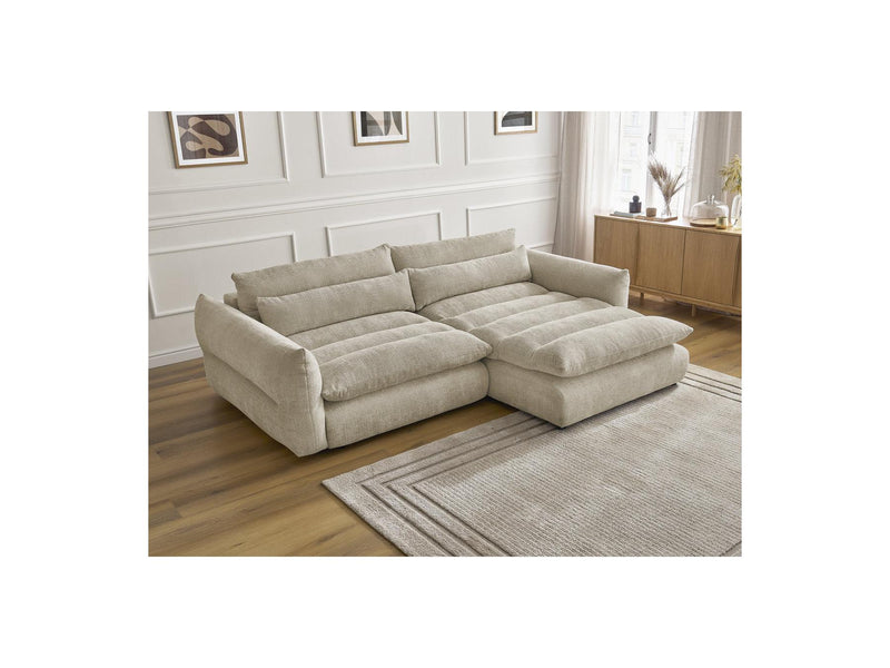 Canapé D'Angle Fixe - Neil - Tissu Texturé - Angle Droit