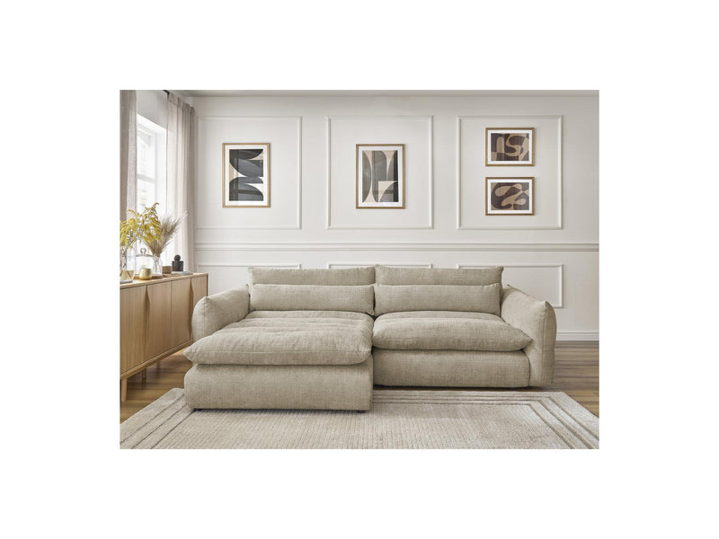 Canapé D'Angle Fixe - Neil - Tissu Texturé - Angle Gauche
