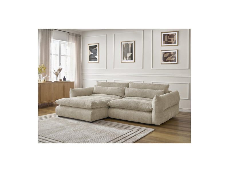 Canapé D'Angle Fixe - Neil - Tissu Texturé - Angle Gauche