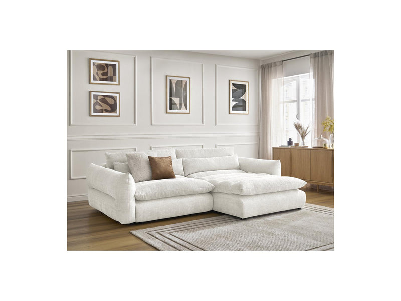 Canapé D'Angle Fixe - Neil - Tissu Texturé - Angle Droit