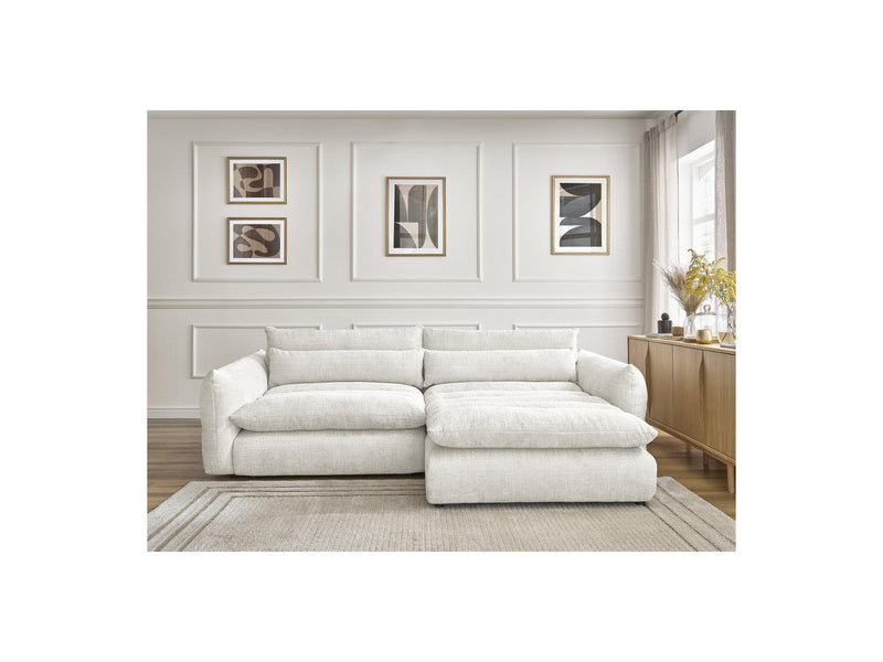 Canapé D'Angle Fixe - Neil - Tissu Texturé - Angle Droit
