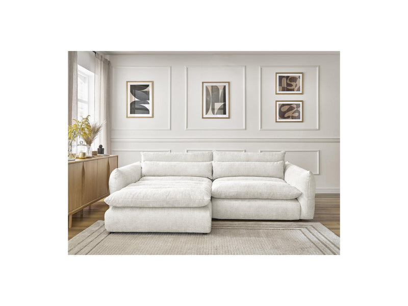Canapé D'Angle Fixe - Neil - Tissu Texturé - Angle Gauche