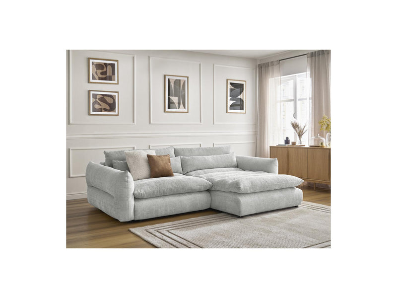 Canapé D'Angle Fixe - Neil - Tissu Texturé - Angle Droit