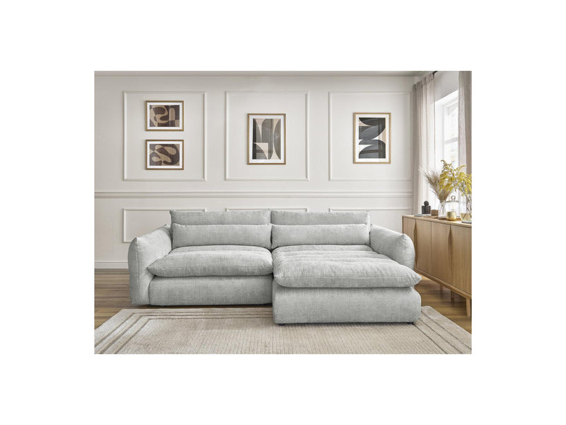Canapé D'Angle Fixe - Neil - Tissu Texturé - Angle Droit
