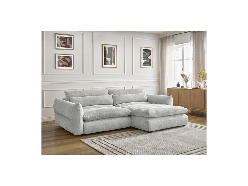 Canapé D'Angle Fixe - Neil - Tissu Texturé - Angle Droit