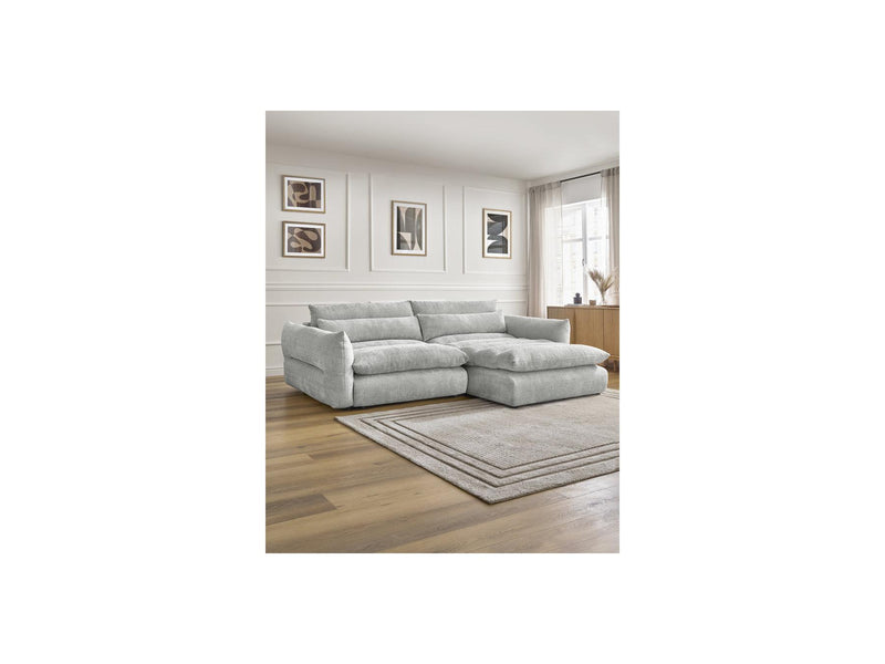 Canapé D'Angle Fixe - Neil - Tissu Texturé - Angle Droit