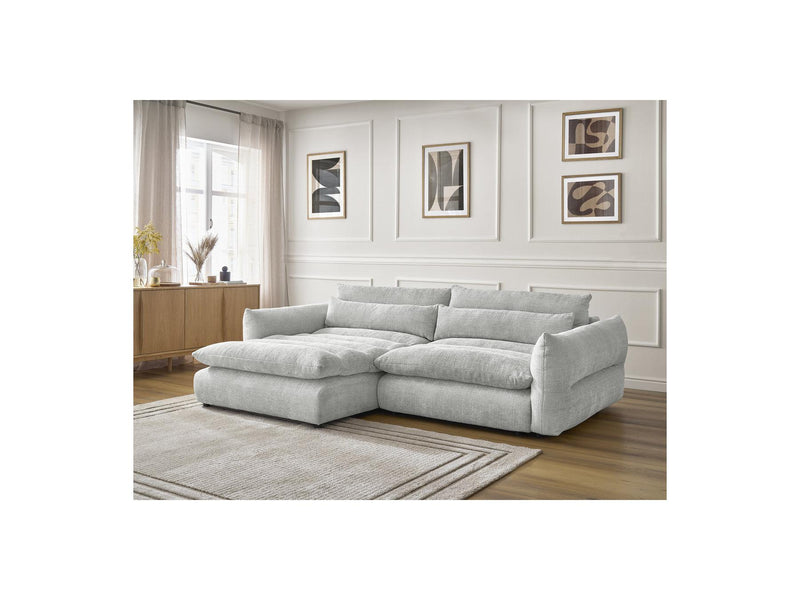 Canapé D'Angle Fixe - Neil - Tissu Texturé - Angle Gauche
