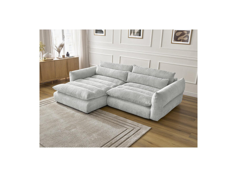 Canapé D'Angle Fixe - Neil - Tissu Texturé - Angle Gauche