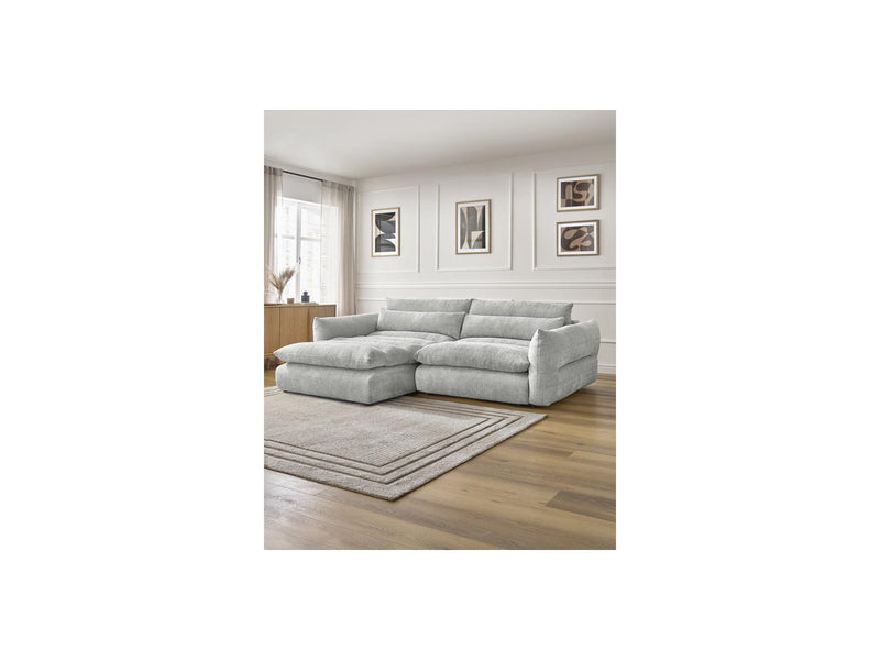 Canapé D'Angle Fixe - Neil - Tissu Texturé - Angle Gauche