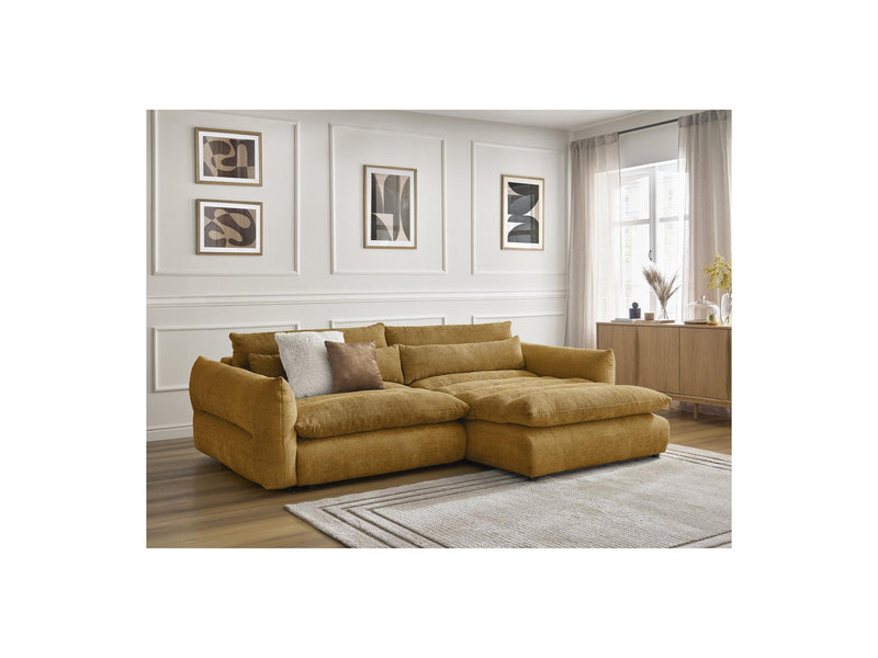 Canapé D'Angle Fixe - Neil - Tissu Texturé - Angle Droit