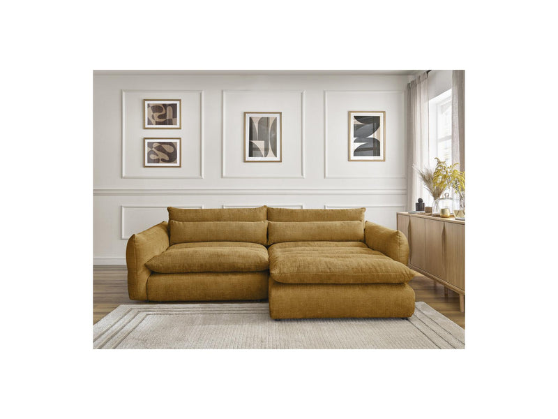 Canapé D'Angle Fixe - Neil - Tissu Texturé - Angle Droit