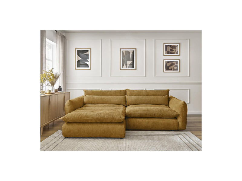 Canapé D'Angle Fixe - Neil - Tissu Texturé - Angle Gauche