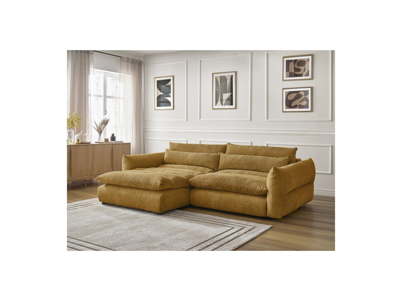 Canapé D'Angle Fixe - Neil - Tissu Texturé - Angle Gauche