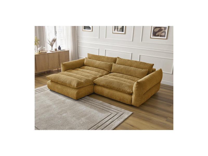Canapé D'Angle Fixe - Neil - Tissu Texturé - Angle Gauche