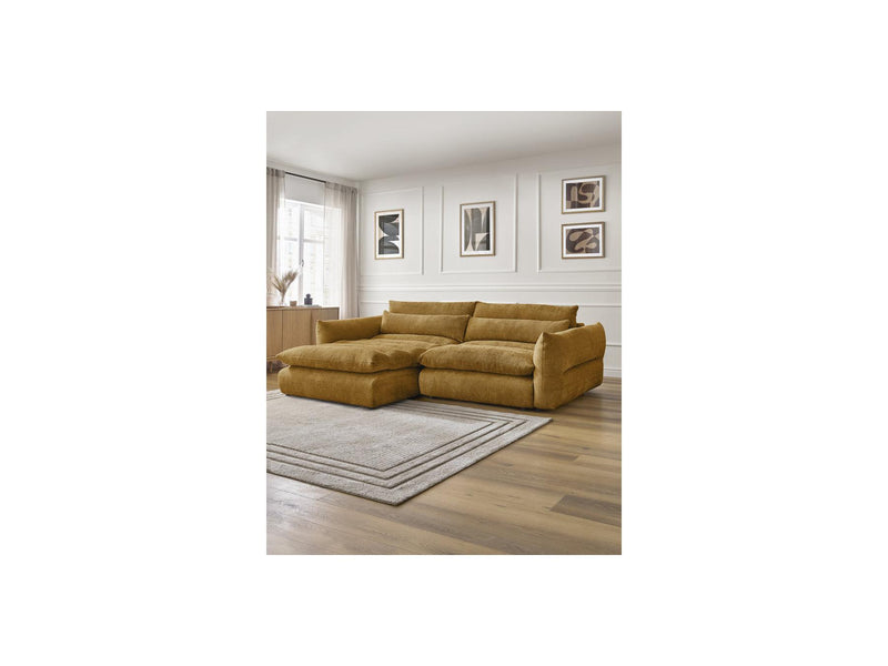 Canapé D'Angle Fixe - Neil - Tissu Texturé - Angle Gauche