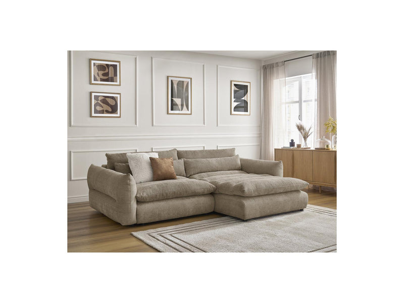 Canapé D'Angle Fixe - Neil - Tissu Texturé - Angle Droit