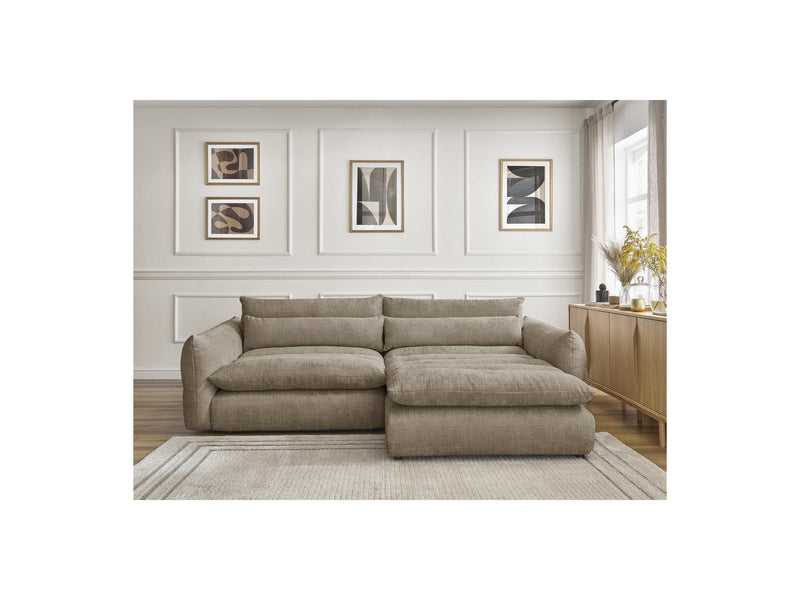 Canapé D'Angle Fixe - Neil - Tissu Texturé - Angle Droit