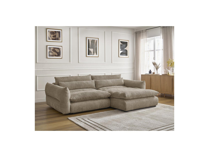 Canapé D'Angle Fixe - Neil - Tissu Texturé - Angle Droit