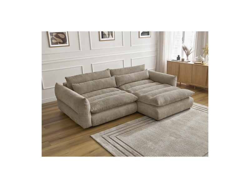 Canapé D'Angle Fixe - Neil - Tissu Texturé - Angle Droit