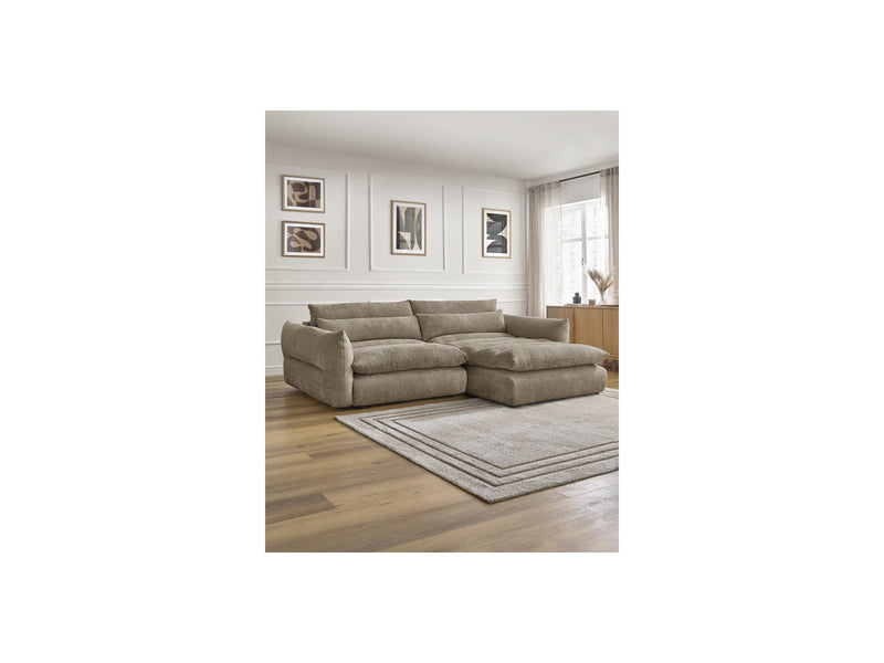Canapé D'Angle Fixe - Neil - Tissu Texturé - Angle Droit