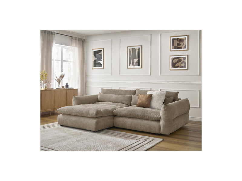 Canapé D'Angle Fixe - Neil - Tissu Texturé - Angle Gauche