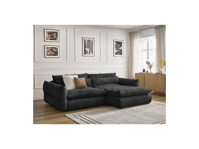 Canapé D'Angle Fixe - Neil - Tissu Texturé - Angle Droit