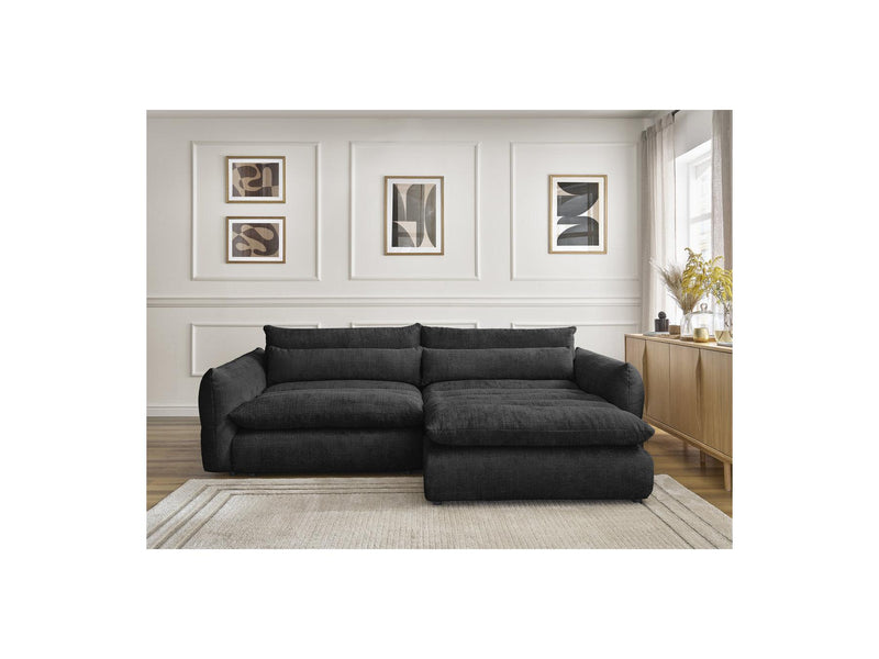 Canapé D'Angle Fixe - Neil - Tissu Texturé - Angle Droit