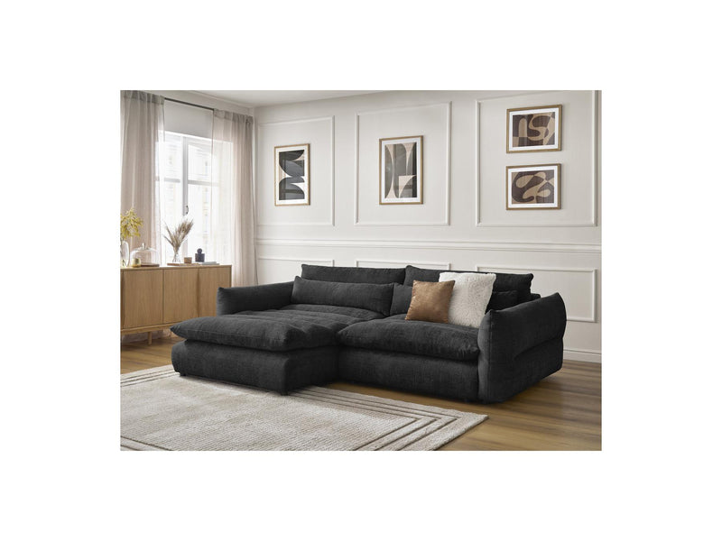 Canapé D'Angle Fixe - Neil - Tissu Texturé - Angle Gauche